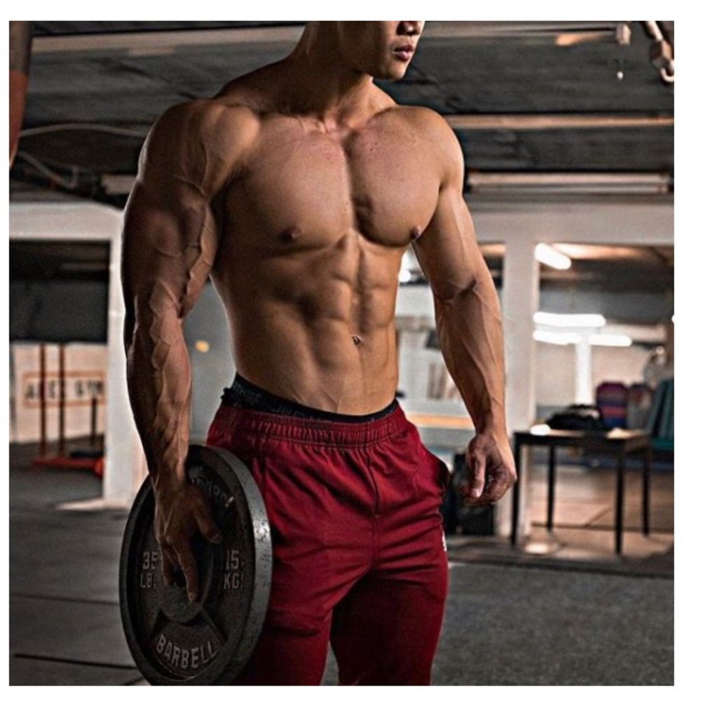 New Jed North Men's Matrix Tapered Joggers Sweats Pants Size Medium Red.